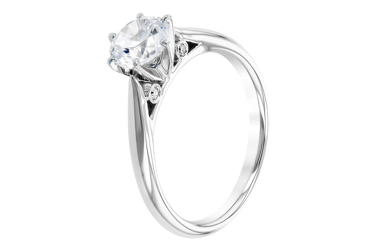 Classic Solitaire Engagement Ring in White Gold