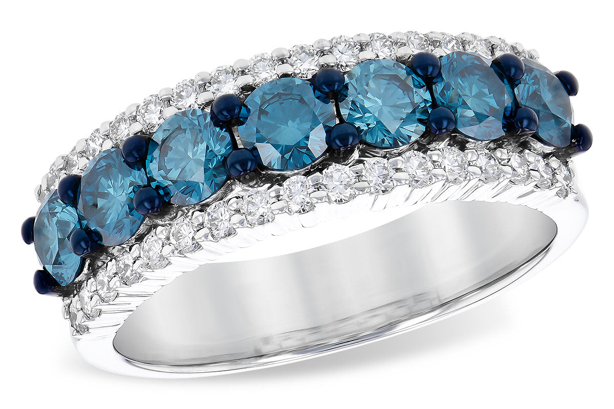Blue Fire Diamond Wedding Ring