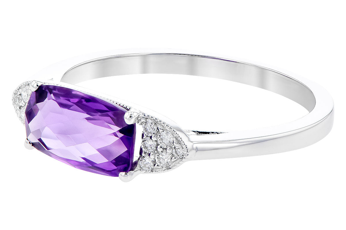 Amethyst & Diamond Ring