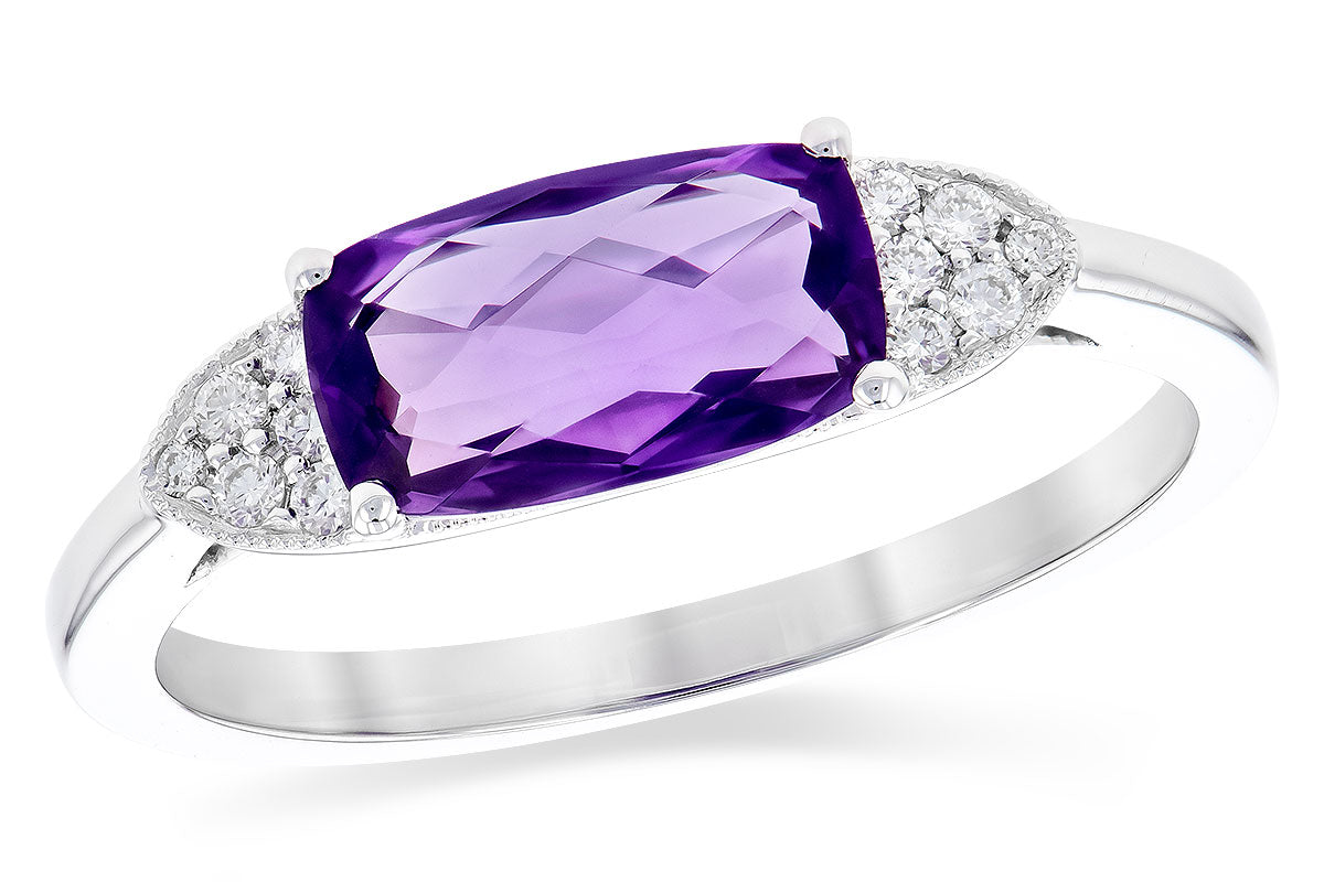 Amethyst & Diamond Ring