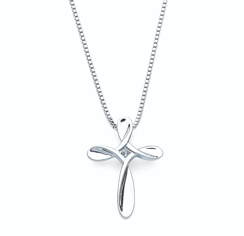 Diva Diamonds Weave Cross Pendant