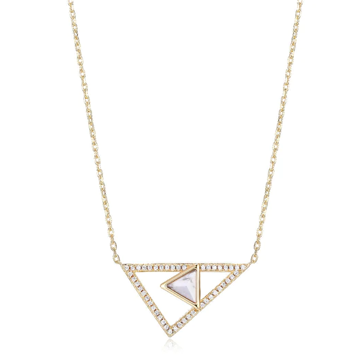 Marble Triangle Necklace