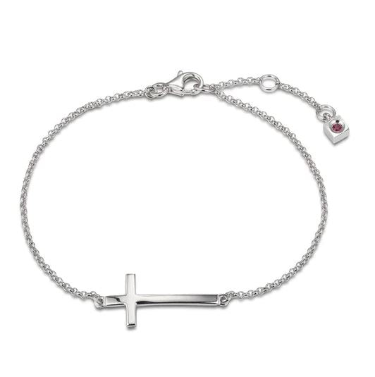 Sterling Silver Cross Bracelet