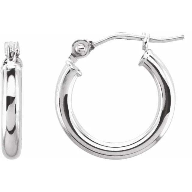 13mm Elegant 14K Hoop Earrings