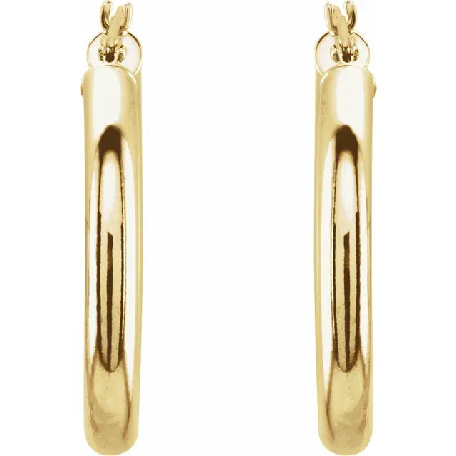 25mm Elegant 14K Hoop Earrings