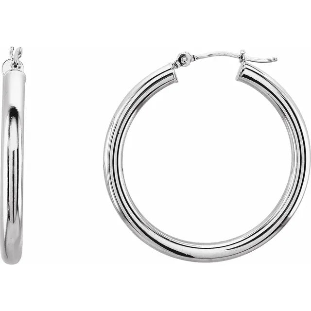 25mm Elegant 14K Hoop Earrings