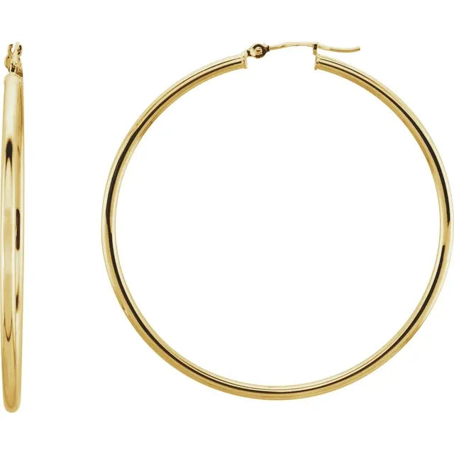 47mm Elegant 14K Hoop Earrings