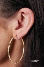 47mm Elegant 14K Hoop Earrings
