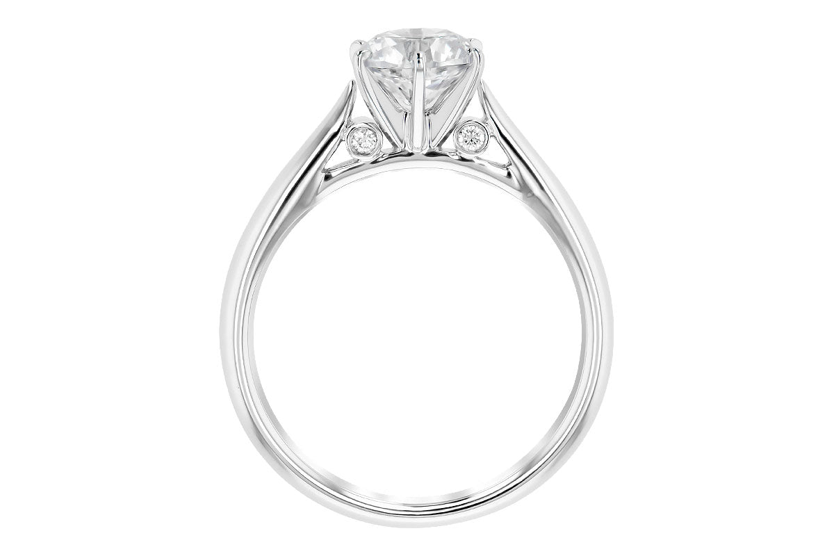 Classic Solitaire Engagement Ring in White Gold