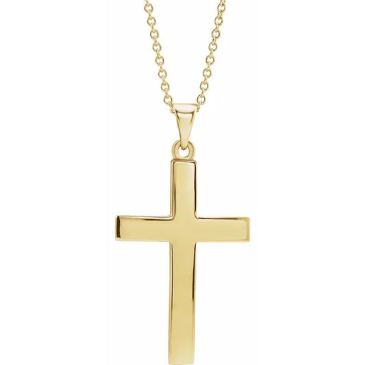 Traditional 18 Inch Necklace Cross Pendant