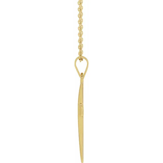 Traditional 18 Inch Necklace Cross Pendant