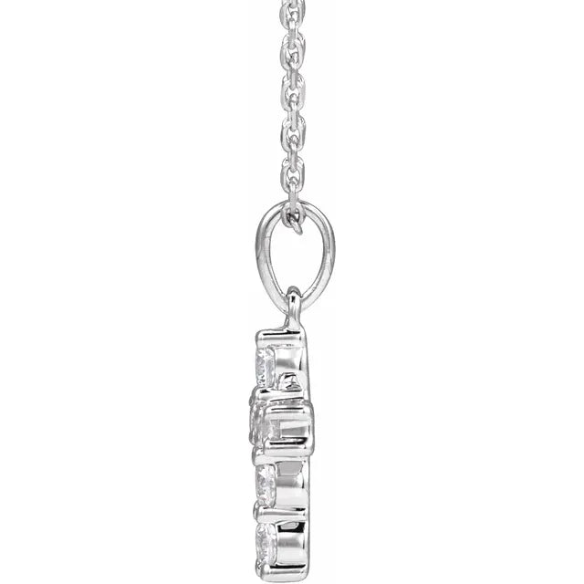 1/4 Carat Lab-Grown Diamond Cross Necklace