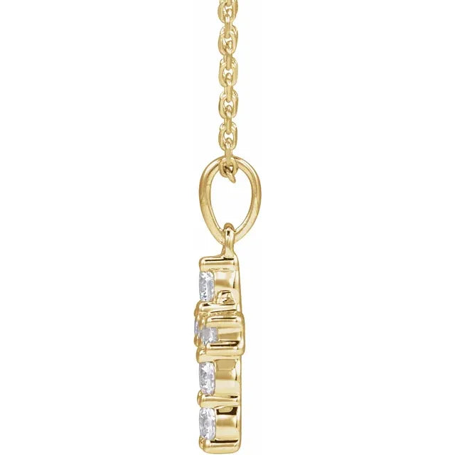1/4 Carat Lab-Grown Diamond Cross Necklace