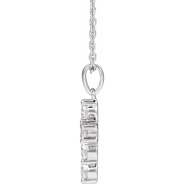 1/2 Carat Lab-Grown Diamond Cross Necklace