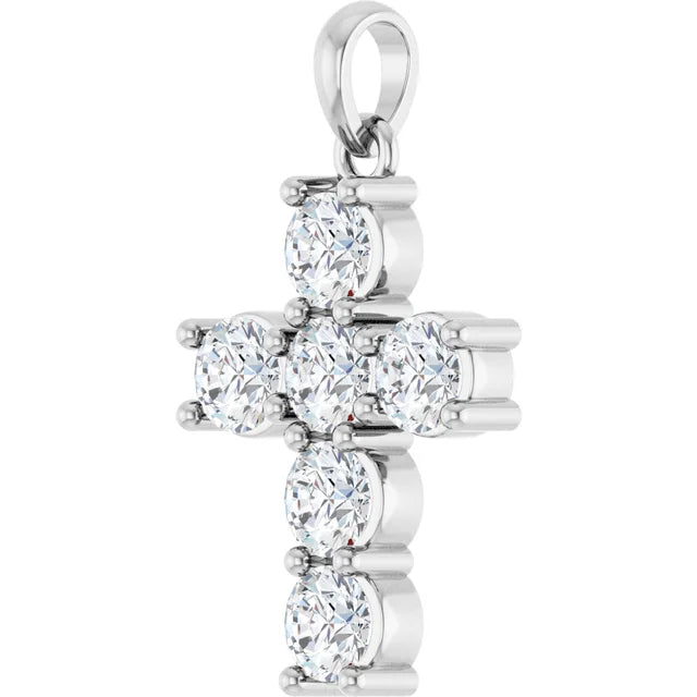 1 Carat Lab-Grown Diamond Cross Necklace