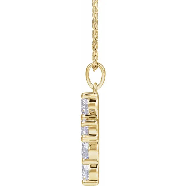1 Carat Lab-Grown Diamond Cross Necklace