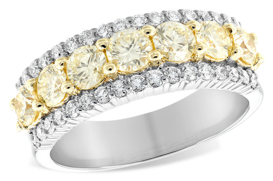 Yellow Fire Diamond Wedding Ring