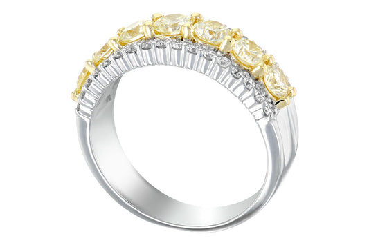 Yellow Fire Diamond Wedding Ring