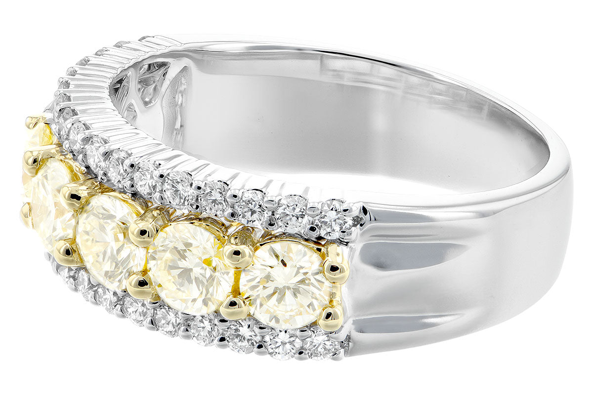 Yellow Fire Diamond Wedding Ring
