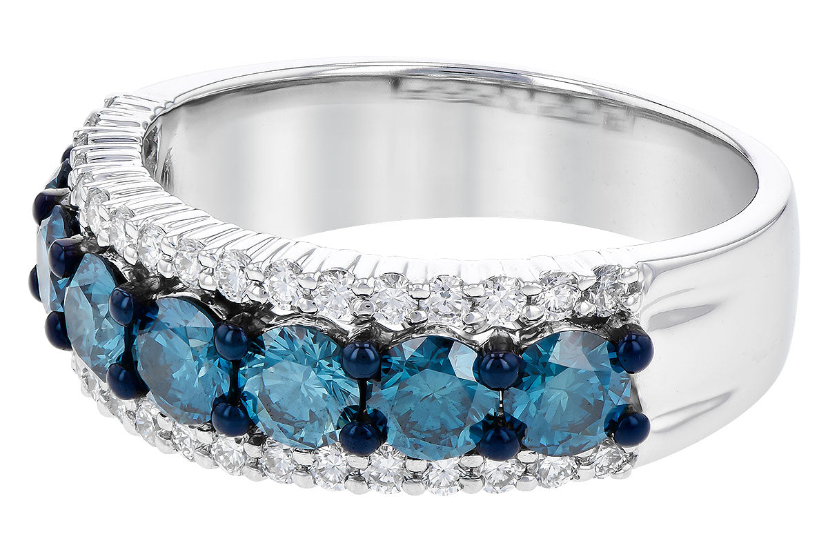 Blue Fire Diamond Wedding Ring