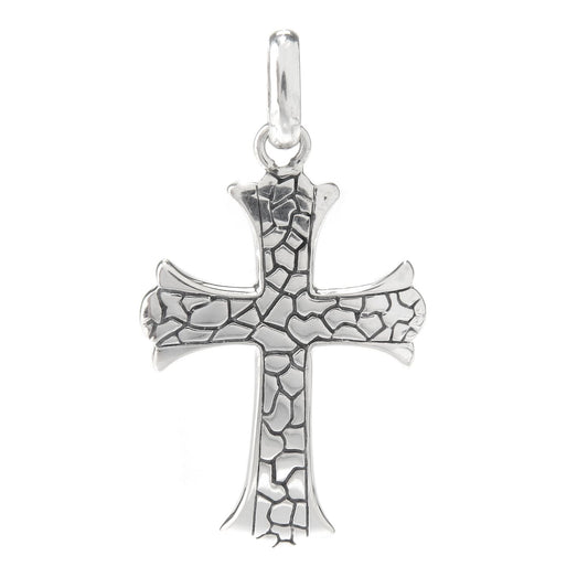 Pebbled Cross Pendant