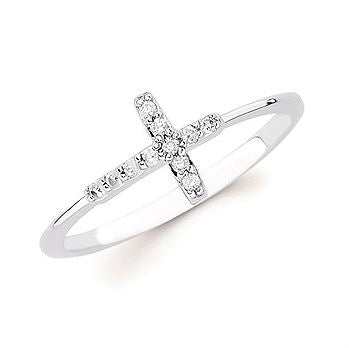 White Gold Cross Ring
