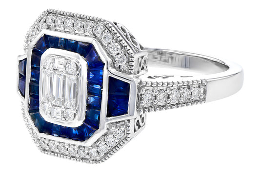 Sapphire White Gold Fashion Ring