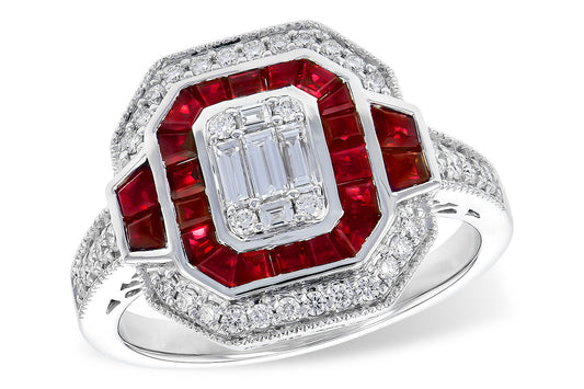 Ruby White Gold Fashion Ring