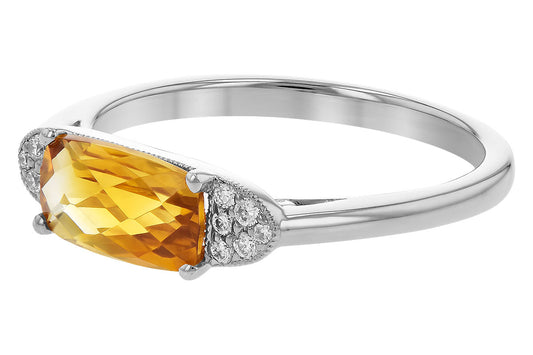 Citrine & Diamond Ring