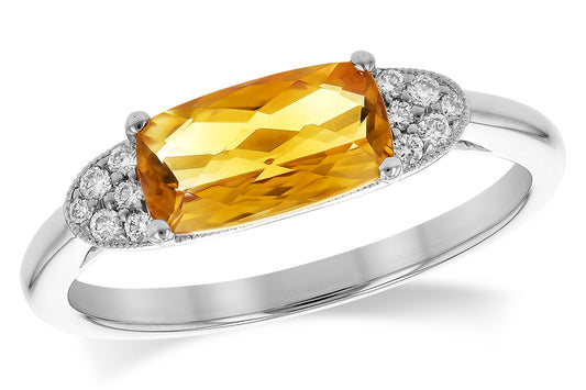 Citrine & Diamond Ring