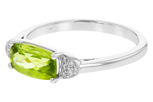 Peridot & Diamond Ring