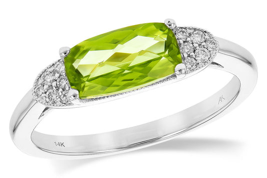 Peridot & Diamond Ring