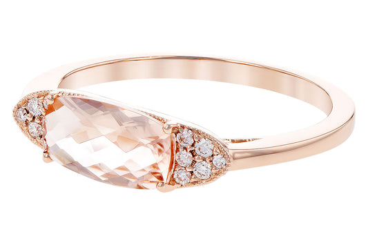 Morganite & Diamond Ring