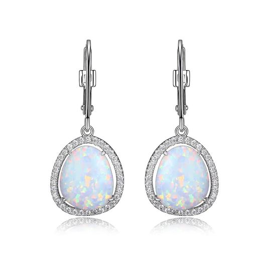 Fire & Ice Opal Earrings