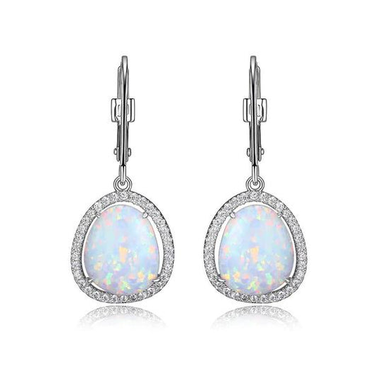 Fire & Ice Opal Earrings