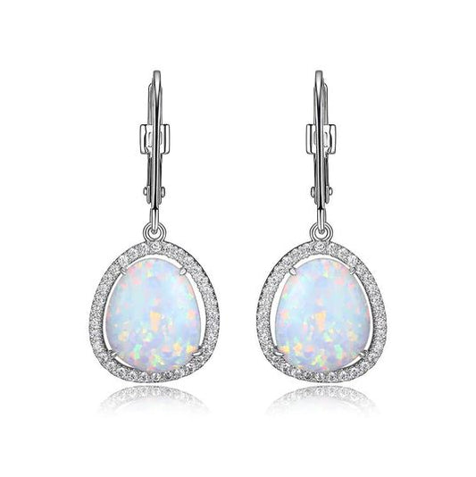 Fire & Ice Opal Earrings