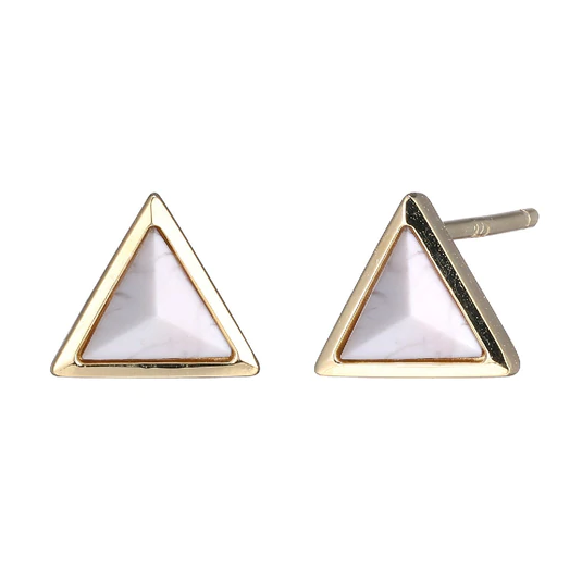 Marble Triangle Earrings