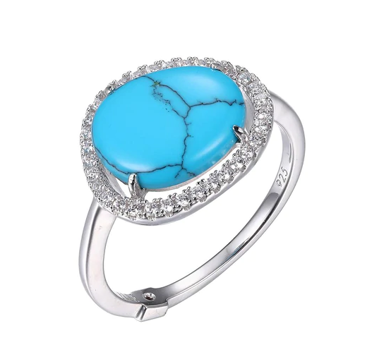 Halo Turquoise Ring